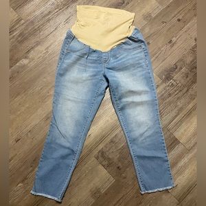 A:glow Maternity Belly Panel Jean Capri